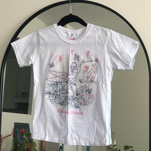 White Fairy Pink Glitter Baby Tee